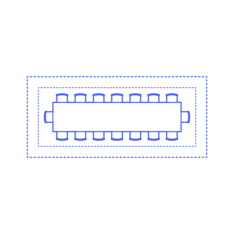 Layouts Dining Rooms Rectangle Casual X Large Sketch Svg Vector Free Vectors